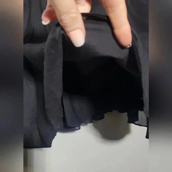 Nine West Fit and Flare V-neck Sleeveless Midi black dress womens size Large - Picture 9 of 10